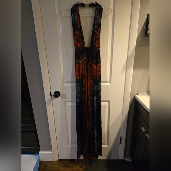 BALMAIN Silk Halter Maxi Dress - Picture 5 of 12